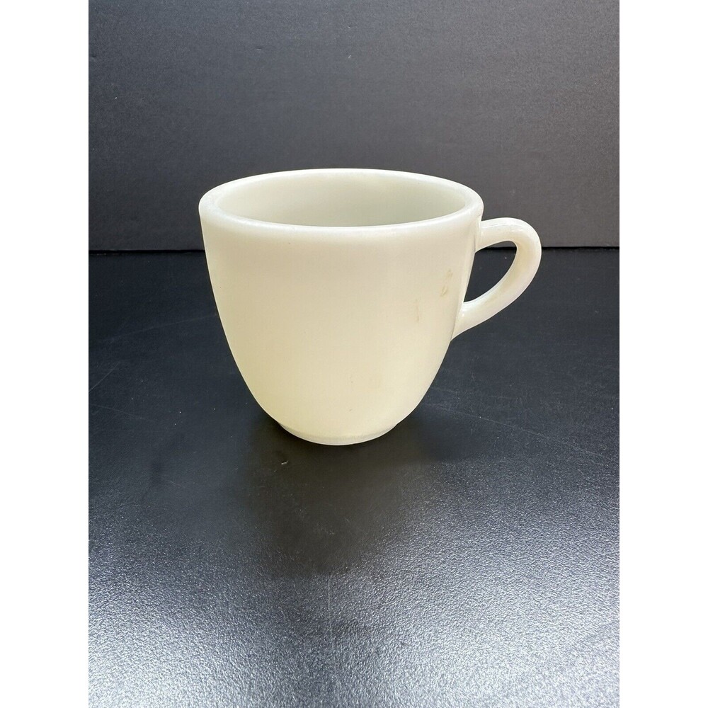 Pyrex Corning Early Milk Glass Military Dining Room Mess Hall Mug w Handle